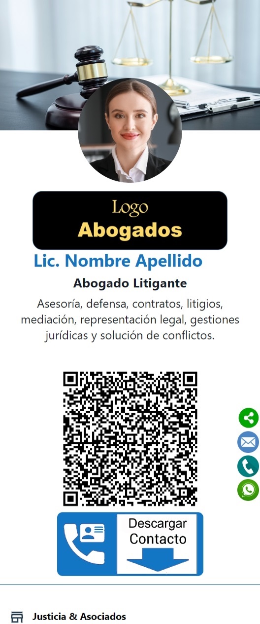 Tarjeta Digital Abogado
